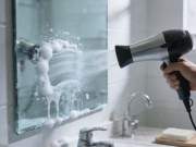 防止镜面起雾的简单处理法