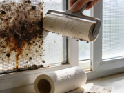 纱窗油污清洁妙招（吸附法代替水洗）