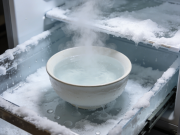 冰箱抽屉除霜 热水碗 + 蒸汽 快速融化冰霜