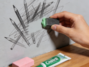 墙壁铅笔印去除 橡皮 + 牙膏 擦完不留痕