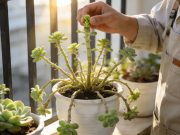 多肉徒长急救 光照 + 摘心 “控形焕新”